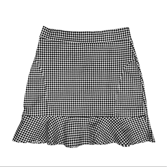 Ruffle Hem Checked Skirt - Picture 2 of 3